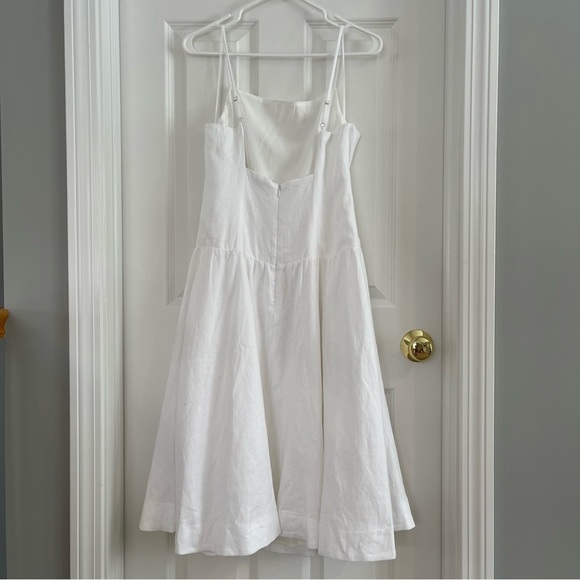 Reformation Clarabelle Linen Midi Dress Size 8 - Picture 4 of 13